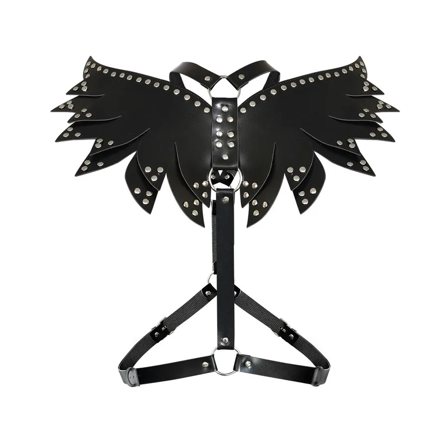 Женская портупея Art of Sex - Wings черная L-2XL, экокожа