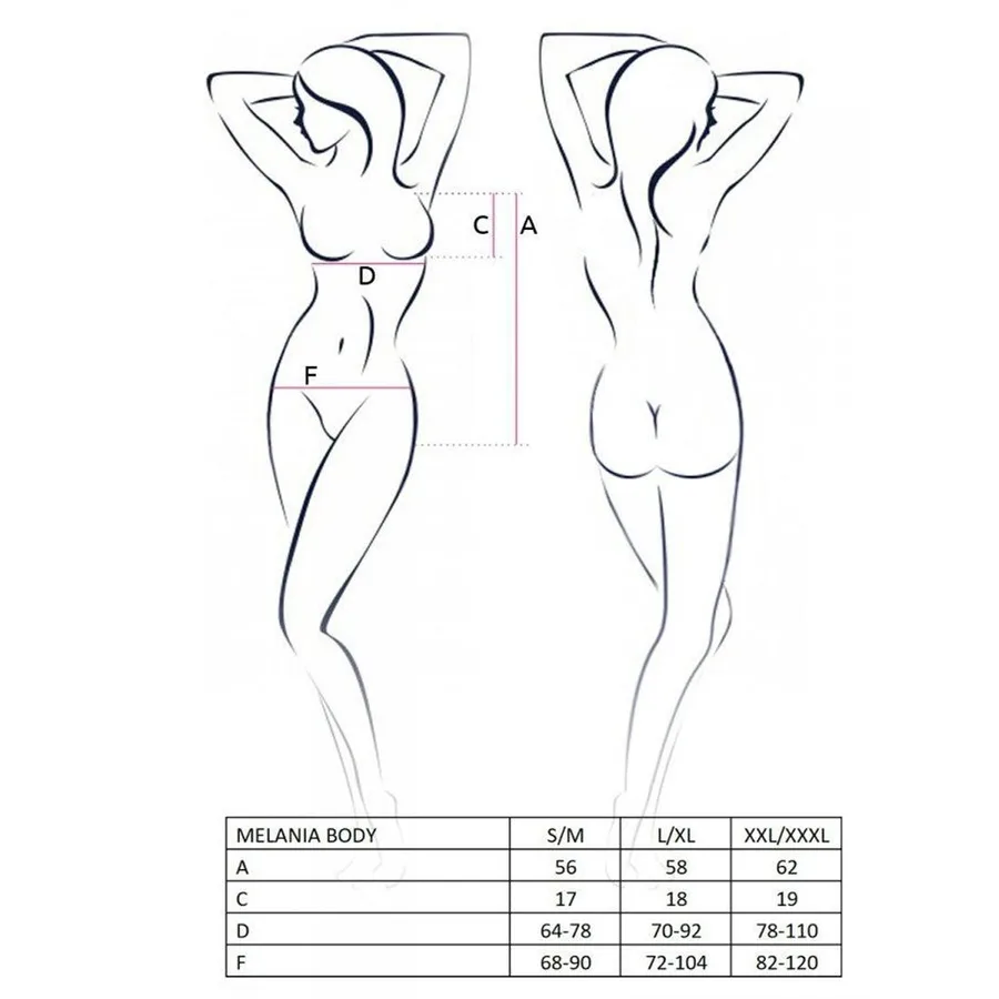 Боди Passion MELANIA BODY S/M, black
