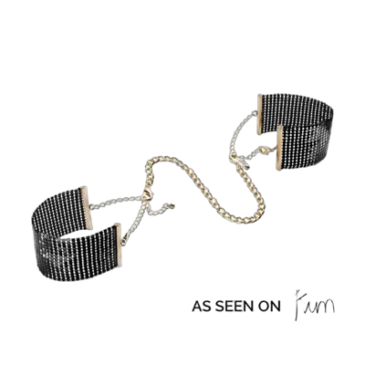 Наручники Bijoux Indiscrets Desir Metallique Handcuffs - Black, металеві, стильні браслети