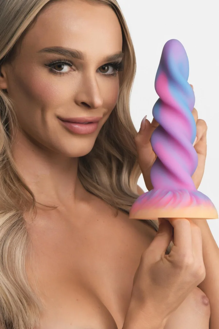Фэнтезийный фаллоимитатор Creature Cocks Glow-in-the-Dark Unicorn Dildo, светится в темноте, 20,6 см
