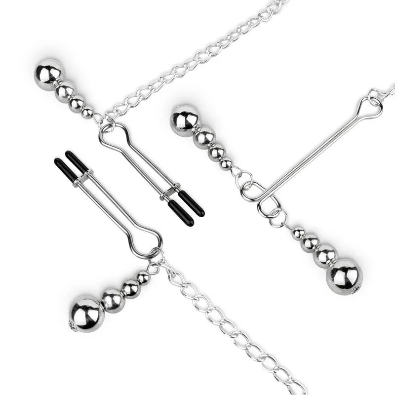 Затискачі для сосків та клітора Bedroom Fantasies: Nipple and Clitoris Clamps - Silver