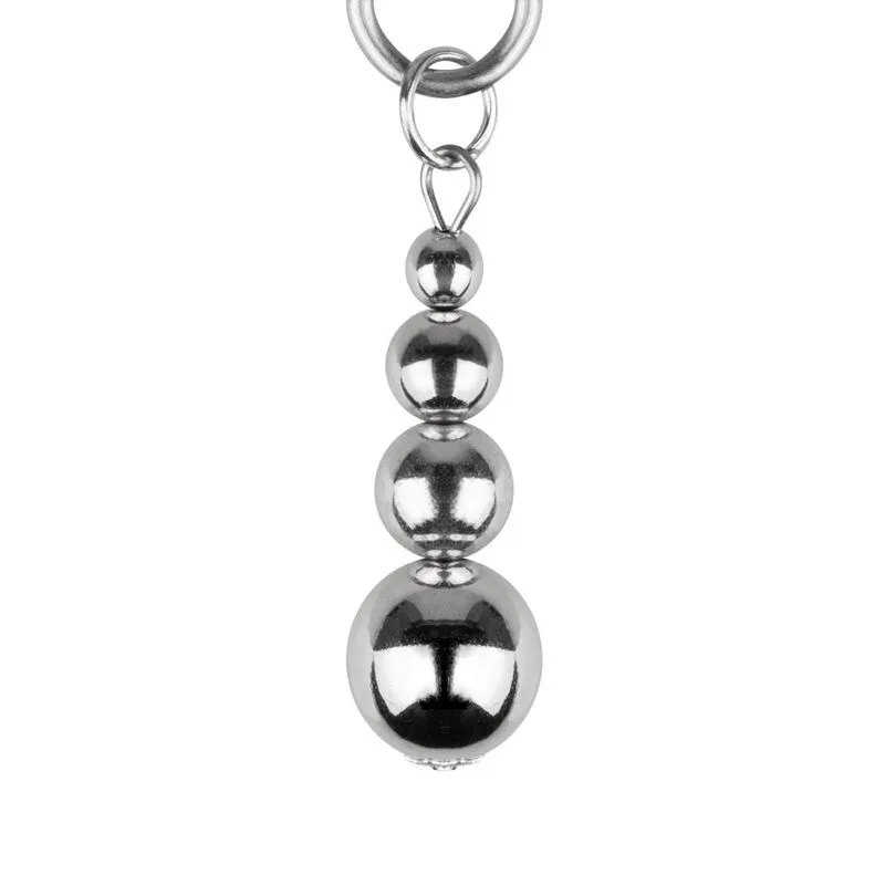 Зажимы для сосков Bedroom Fantasies: Nipple Clamps with Beaded Chain - Silver