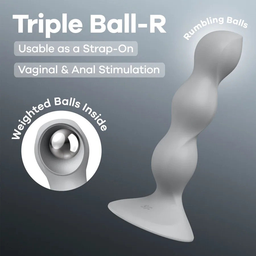 Анальний стимулятор-намистини Satisfyer Triple Ball-R Grey
