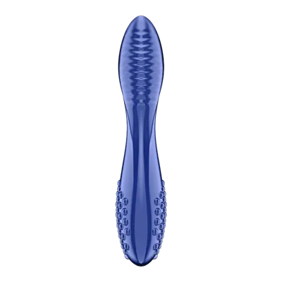 Двусторонний стеклянный дилдо Satisfyer Dazzling Crystal 2 Blue