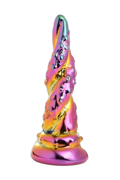 Фэнтезийный стеклянный фаллоимитатор Creature Cocks Enchanting Rainbow Glass Dildo, 16 см