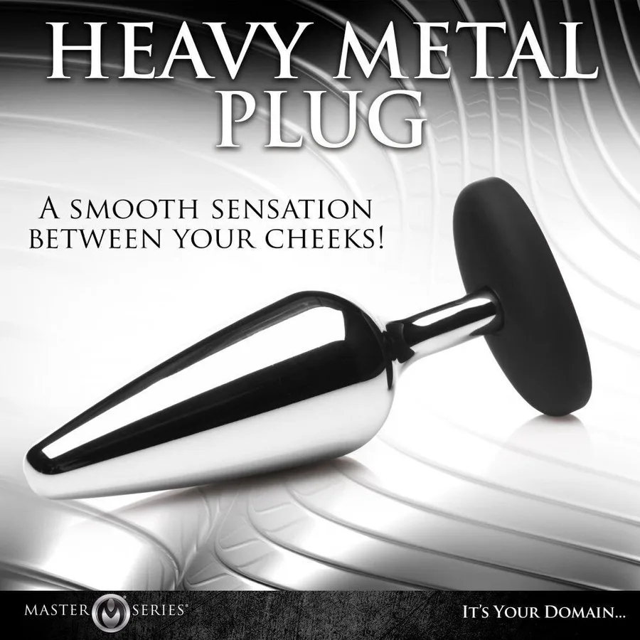 Анальна пробка Master Series Butt Slut Metal & Silicone Butt Plug - Silver