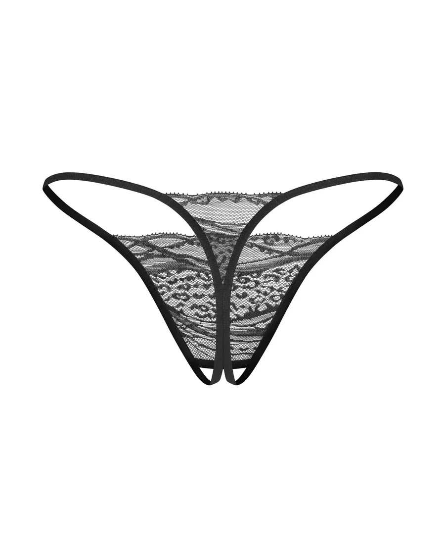 Набор трусиков с доступом Obsessive Bianca 2-pack crotchless thong L/XL