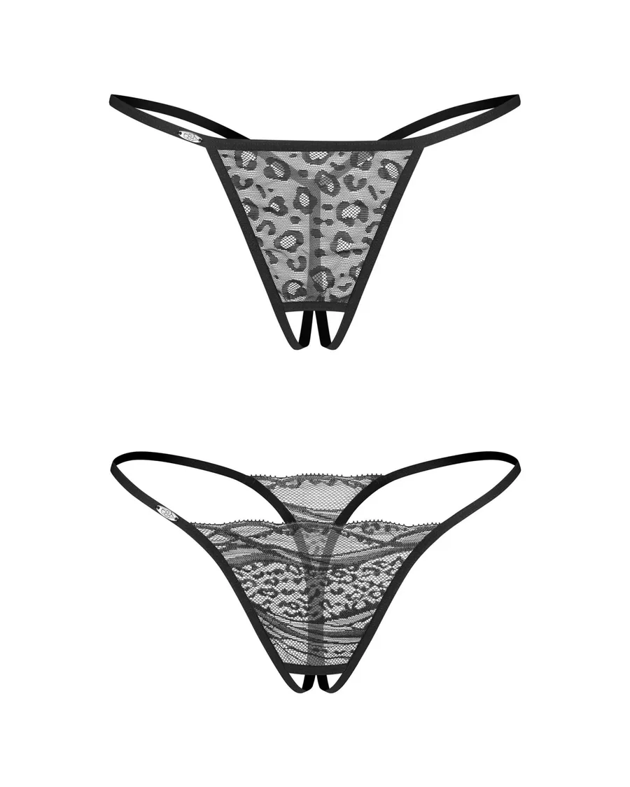 Набор трусиков с доступом Obsessive Bianca 2-pack crotchless thong 2XL/3XL
