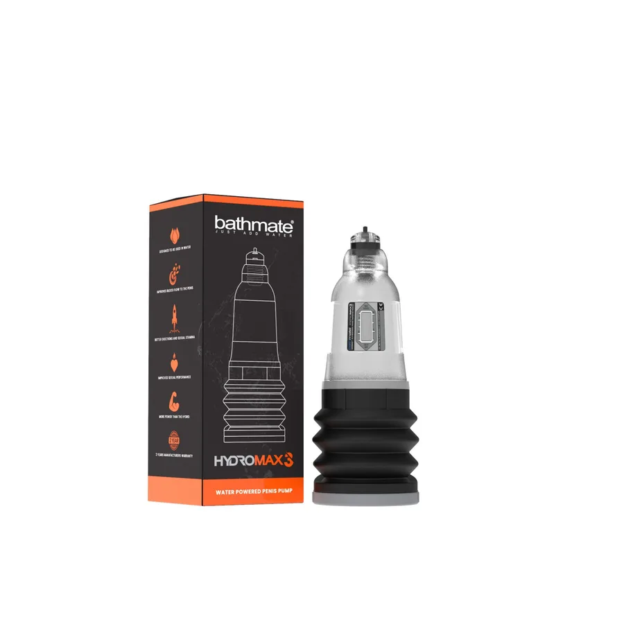 Гідропомпа Bathmate Hydromax 3 Clear, для члена довжиною до 7,5 см, діаметр до 4,5 см