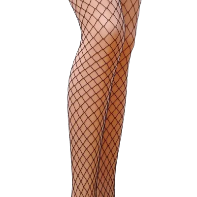 Колготки в сіточку без виділених трусиків Passion TI019 типу Кабаретка 1/2 (fishnet), nero