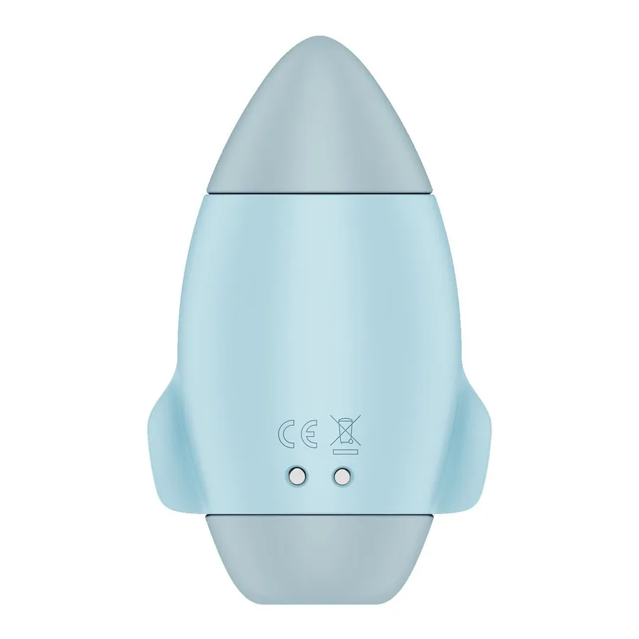 Вакуумный стимулятор с вибрацией Satisfyer Mission Control Blue, 2 независимых мотора