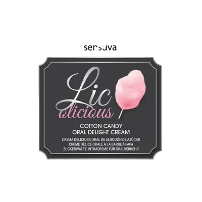 Пробник гелю для мінету Sensuva Lic-o-licious Cotton Candy (6 мл), оліїстий, без цукру