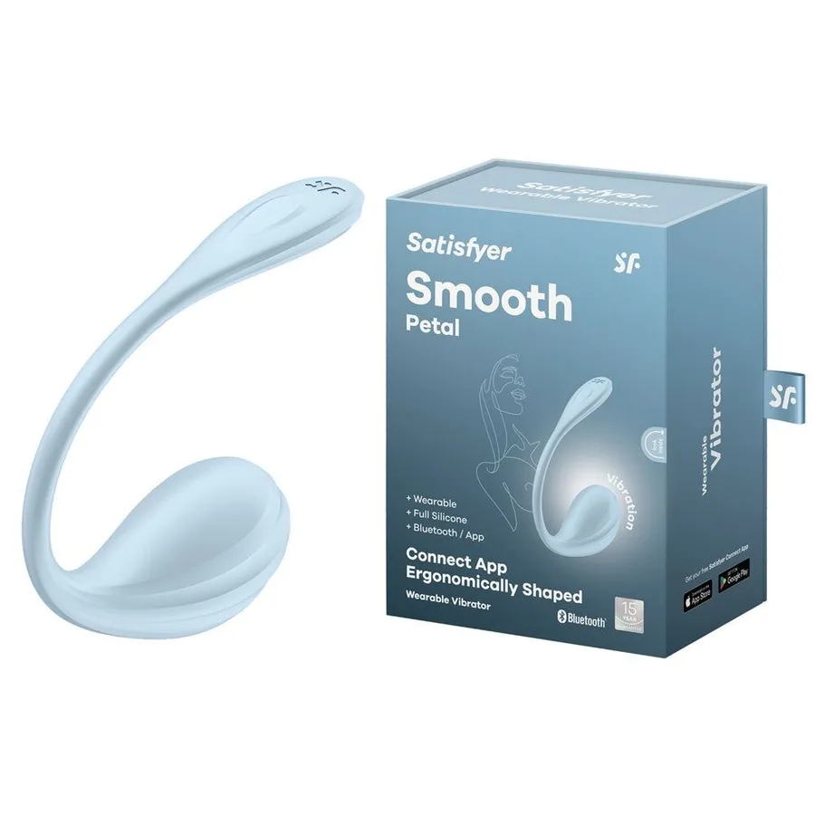 Смарт-виброяйцо Satisfyer Smooth Petal Connect App Light Blue