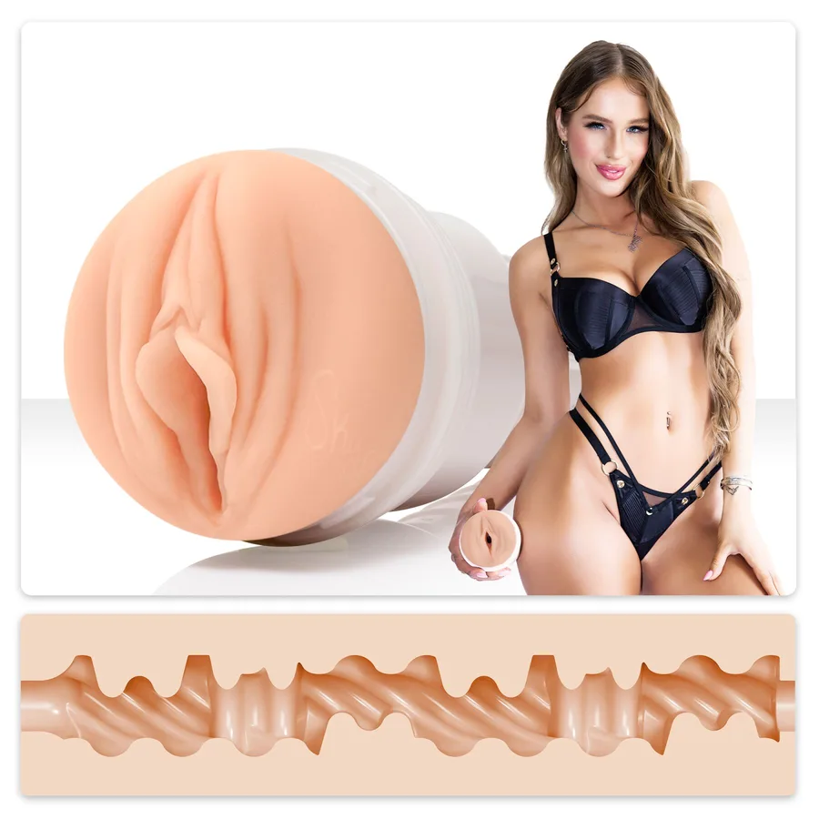 Мастурбатор Fleshlight Girls: Sky Bri Celestial, со слепка вульвы модели, очень нежный