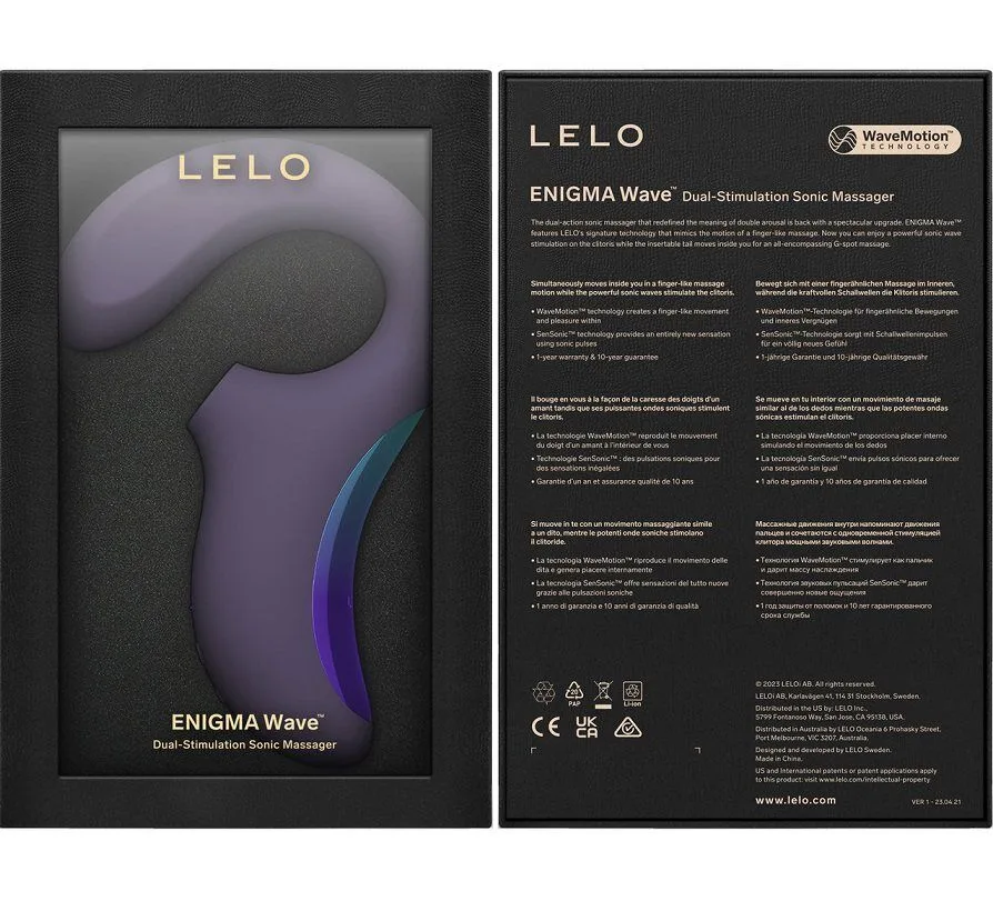 Клиторально-вагинальный звуковой стимулятор LELO Enigma WAVE Cyber Purple, 3 типа стимуляции