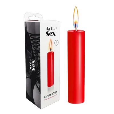 Червона воскова свічка Art of Sex size M 15 см низькотемпературна