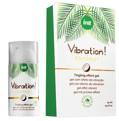 Рідкий вібратор Intt Vibration Coconut Vegan (15 мл),  дуже смачний, діє до 30 хвилин