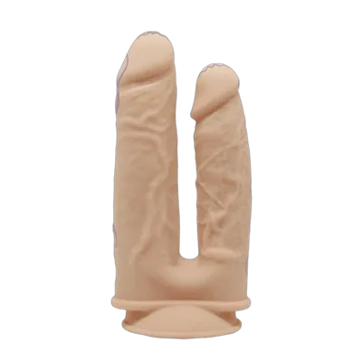 Фаллоимитатор двойной с вибрацией SilexD Double Gusto Flesh Motor (Model 1 size 8" & 7"), двухслойны