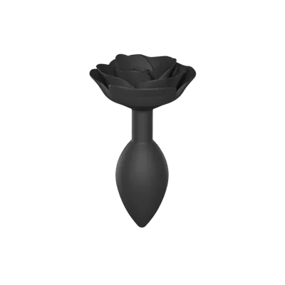 Силіконова анальна пробка Love To Love OPEN ROSES L SIZE - BLACK ONYX
