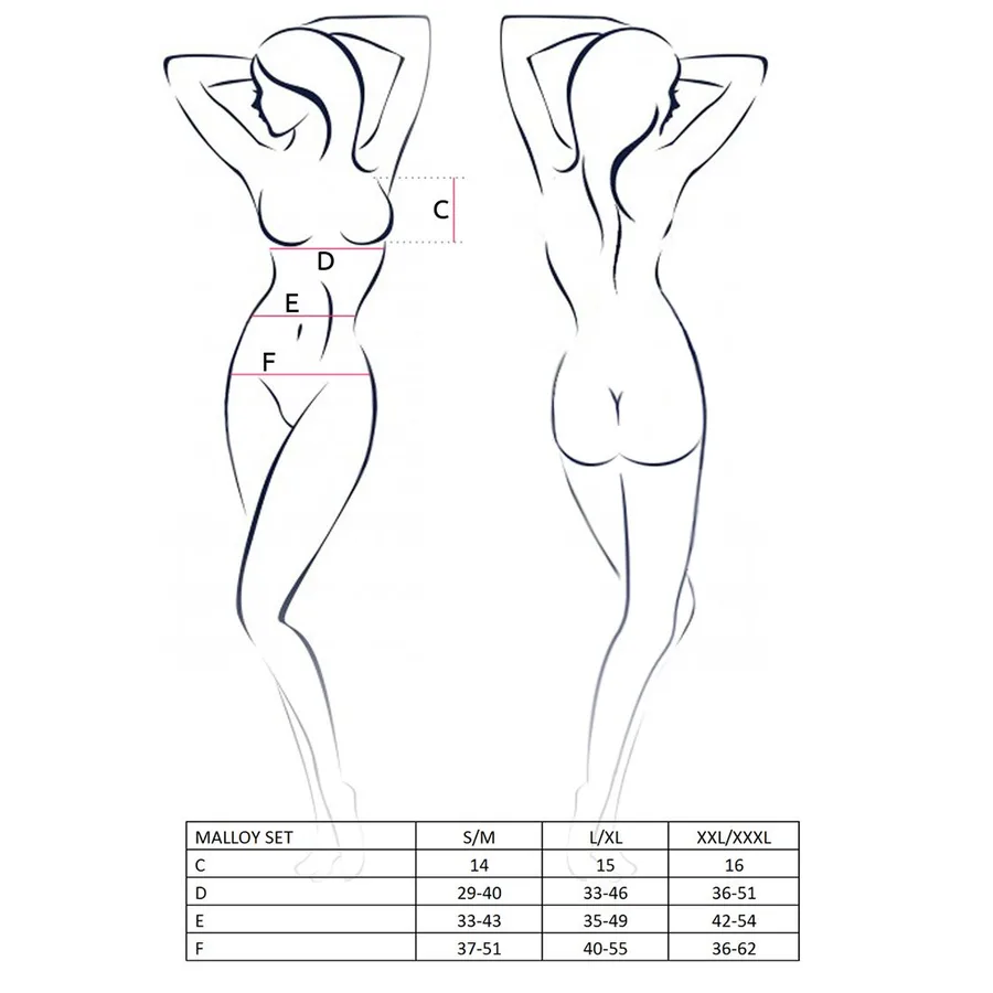 Костюм зайки Passion MALLOY SET S/M, трусики, топик и ушки