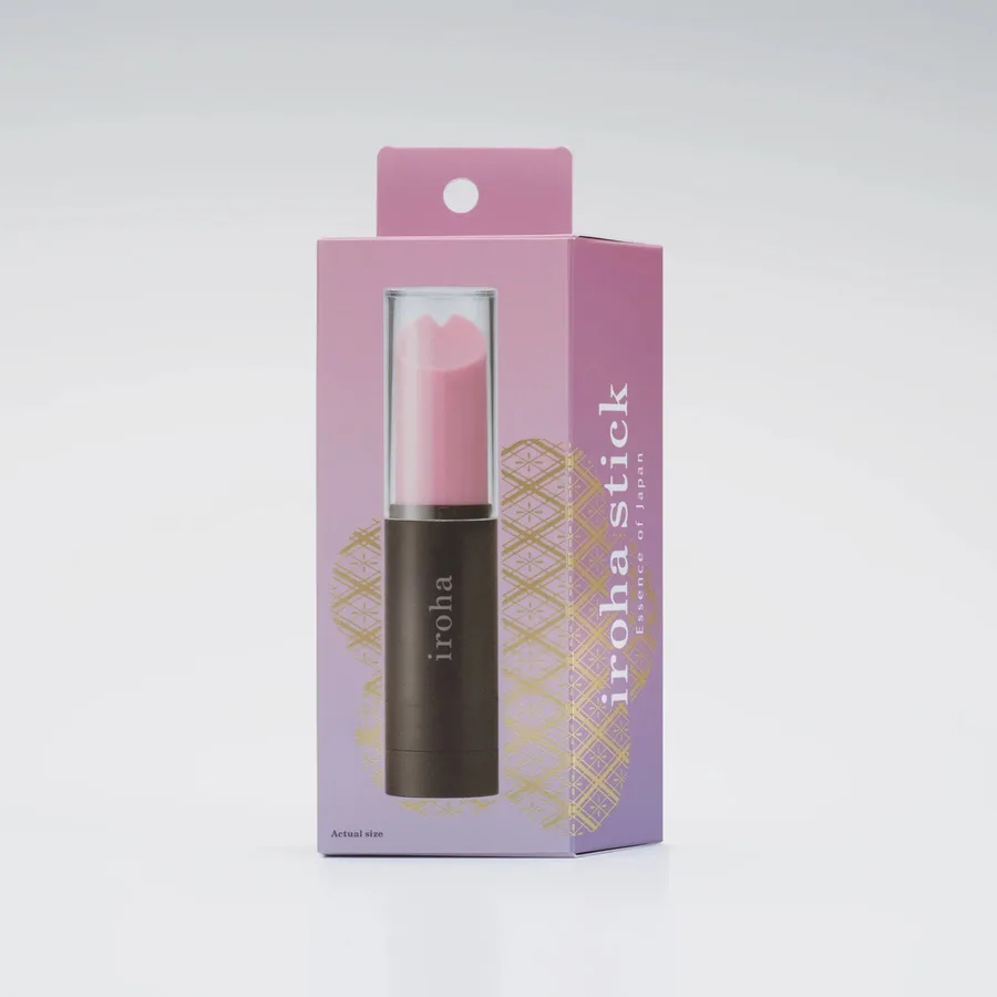 Вибратор-помада IROHA STICK Black, плавное увеличение мощности