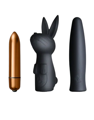 Вібронабір Rocks Off Silhouette — Dark Desires: віброкуля та дві силіконові насадки