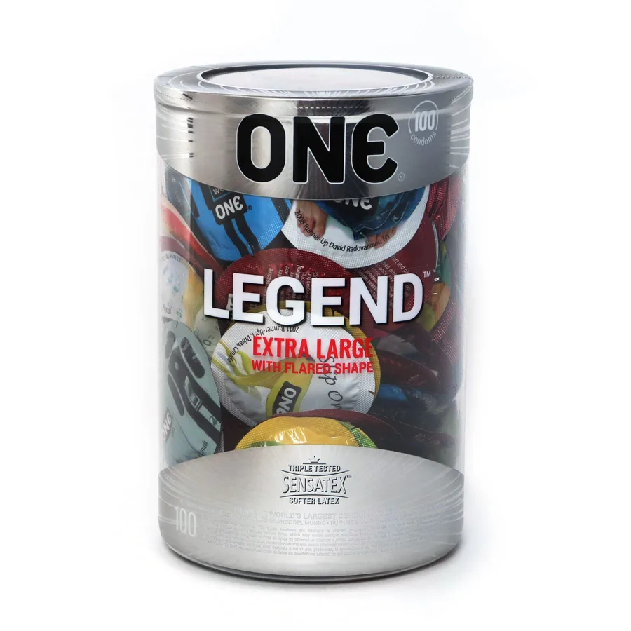 Набор презервативов ONE Legend XL, 100 шт, увеличенный размер, расширение на конце, упаковка-тубус