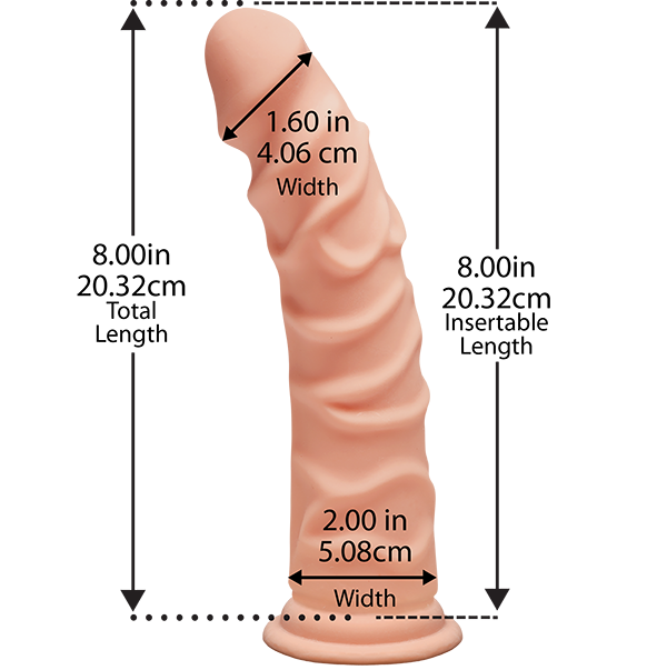 Фалоімітатор Doc Johnson The D - Ragin D - 8 Inch Without Balls - ULTRASKYN, діаметр 5,1 см