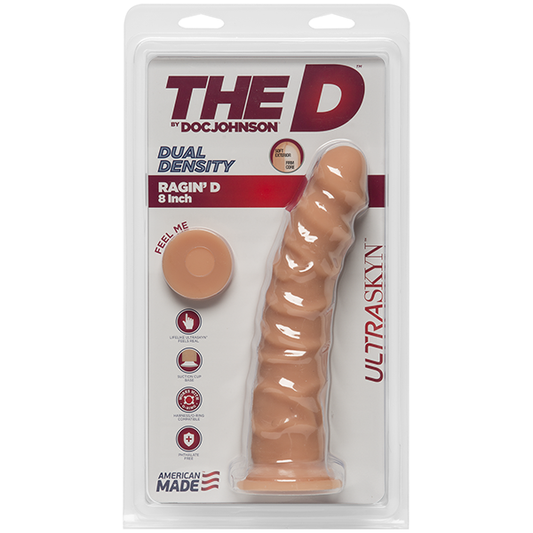 Фалоімітатор Doc Johnson The D - Ragin D - 8 Inch Without Balls - ULTRASKYN, діаметр 5,1 см