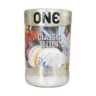 Набір презервативів ONE Classic Select Contest Collection, 100 шт, зі змазкою, паковання-тубус