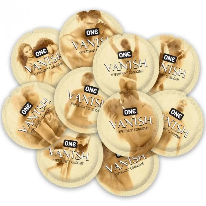 Набор презервативов ONE Vanish Hyperthin, 100 шт, ультратонкие, со смазкой, упаковка-тубус