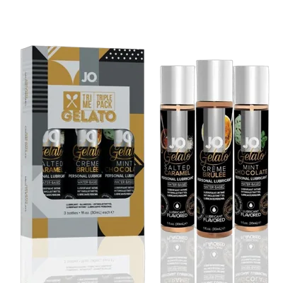 Набір JO Tri-Me Triple Pack — Gelato (3×30 мл) три різні смаки серії Джелато