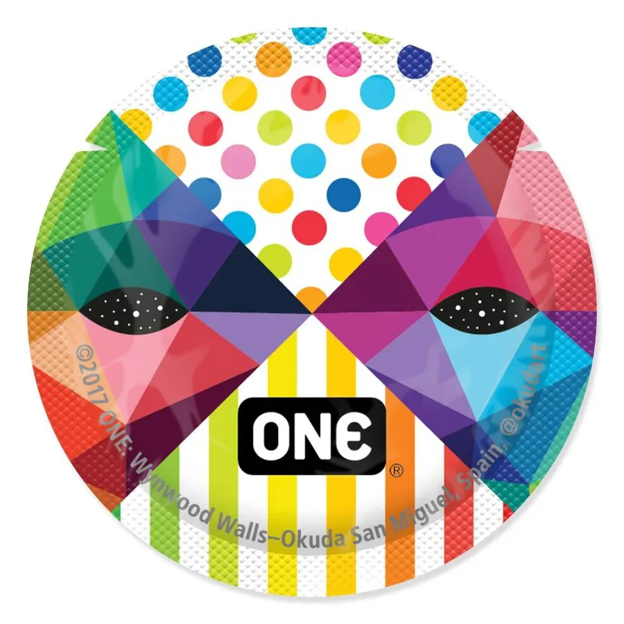 Набір презервативів ONE Classic Select Artist Collection, 100 шт, зі змазкою, паковання-тубус