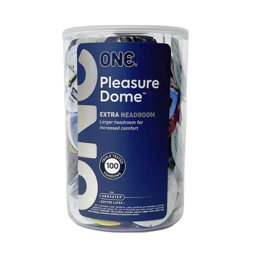 Набор презервативов ONE Pleasure Dome, 100 шт, гладкие, с расширенной головкой, упаковка-тубус