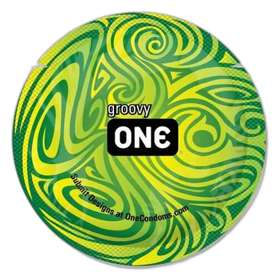 Презерватив ONE Glowing Pleasures, 1 шт, світиться в темряві, зі змазкою