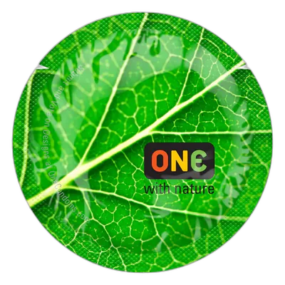 Презерватив ONE Color Sensations ONE with nature, 1 шт, зелений, гладенький, зі змазкою