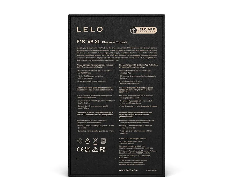 Смарт-мастурбатор LELO F1S V3 XL Red, збільшений, 2 мотори, 8 режимів, стимуляція звуковими хвилями