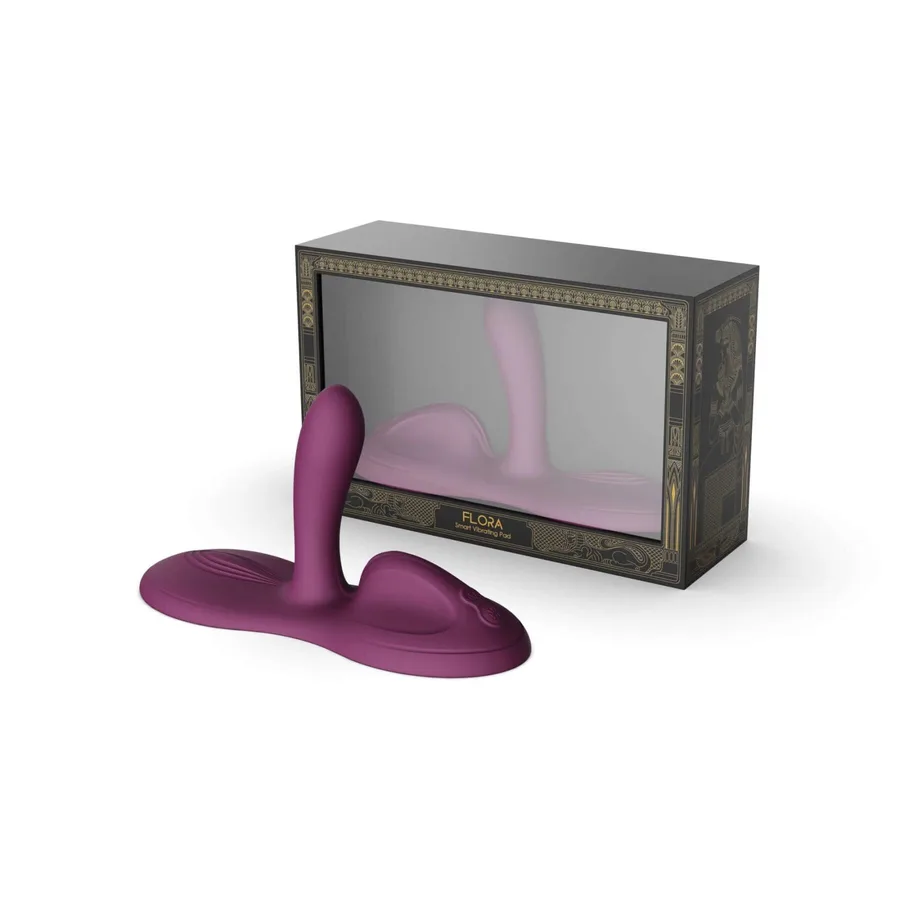 Sit-on-top смарт-вибратор Zalo – Flora Smart Vibrating Pad Velvet Purple, 9 моторов