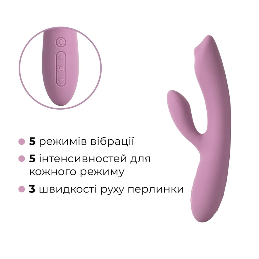 Смарт вібратор-кролик з перлинною стимуляцією точки G Svakom Trysta Neo