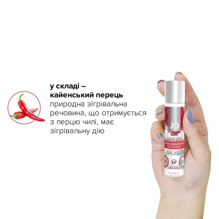 Разогревающий массажный гель и смазка 2 в 1 JO All-in-one Massage Glide - WARMING (30 мл)