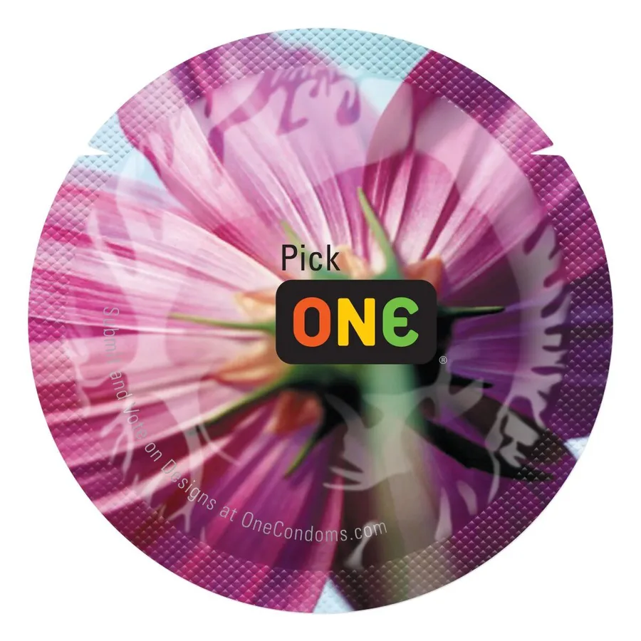 Презерватив ONE Color Sensations Pick ONE, 1 шт, фиолетовый, гладкий, со смазкой