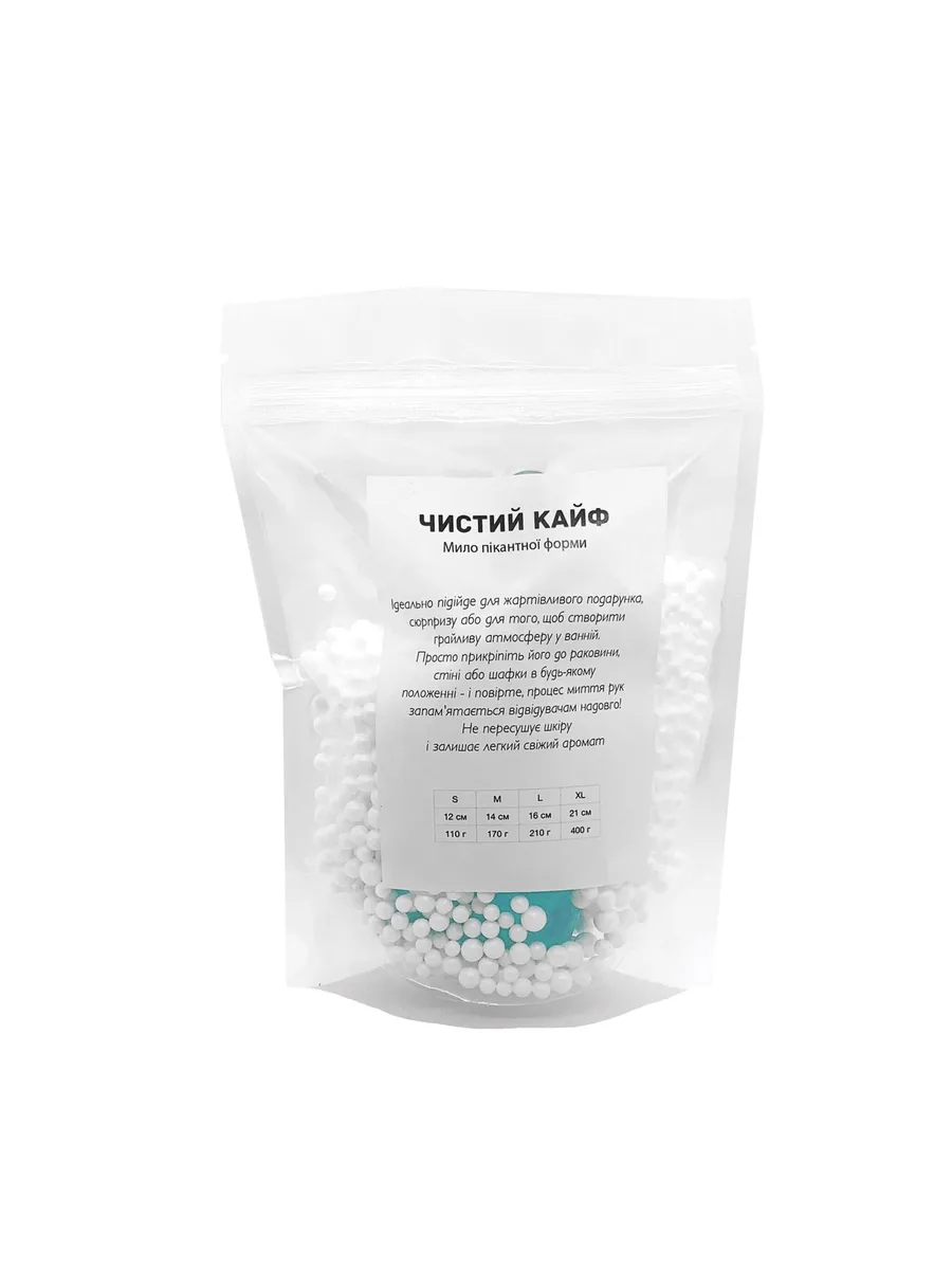 Мило у формі пеніса Чистий Кайф Turquoise size S, крафтове мило-член, натуральне