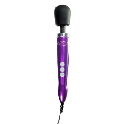 Вібромасажер DOXY Die Cast Purple, дуже потужний, живлення 220В, металевий корпус