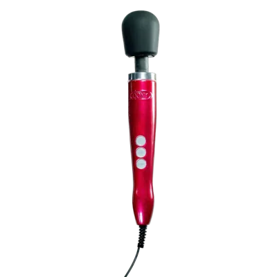 Вібромасажер DOXY Die Cast Red, дуже потужний, живлення 220В, металевий корпус