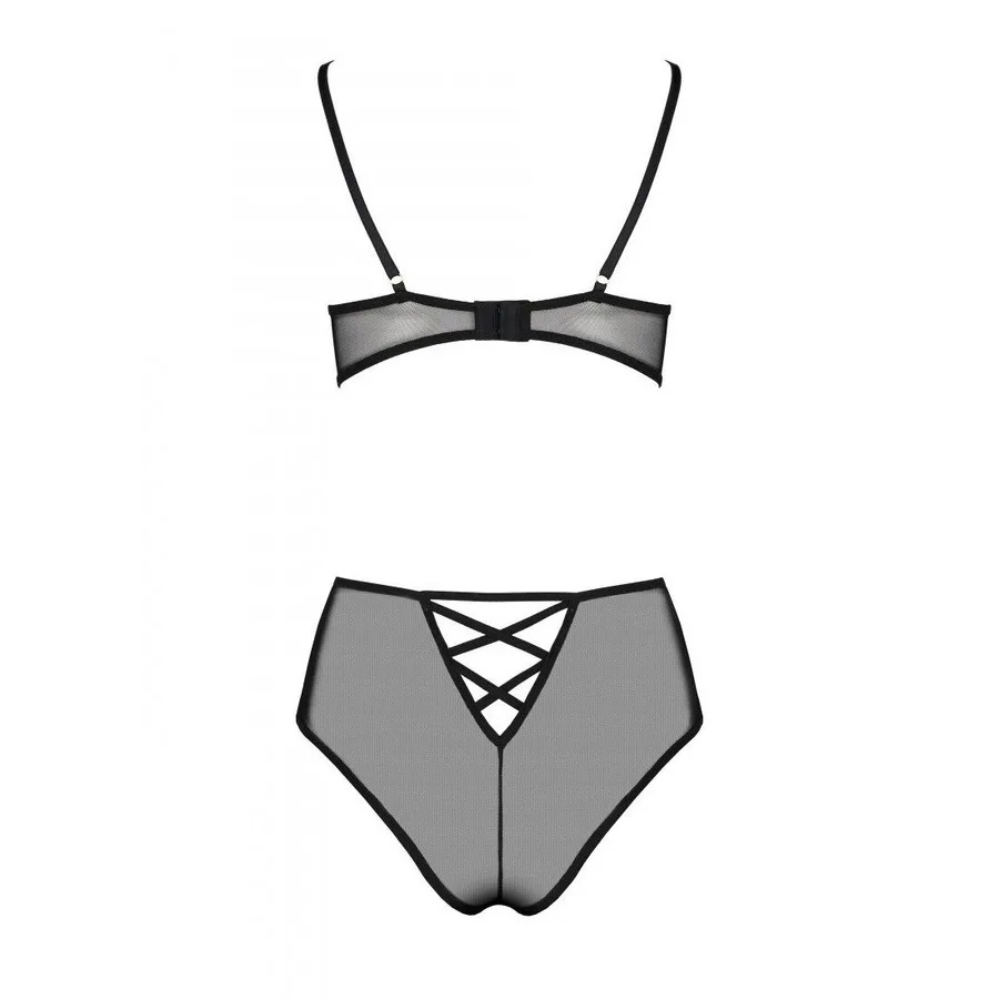 Еротичний комплект з малюнком Passion LOVELIA BIKINI S/M, black