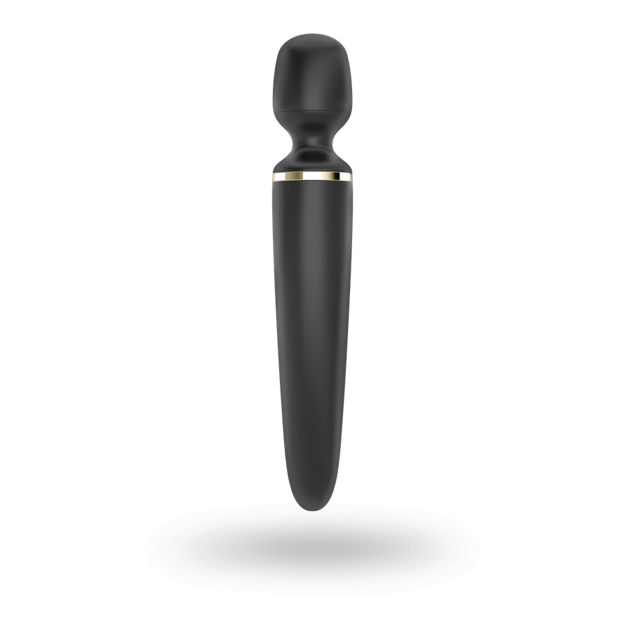 Вибромассажер Satisfyer Wand-er Woman (Black/Gold), водонепроницаемый, мощный, размер XXL