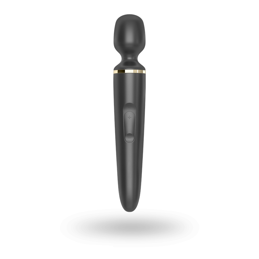 Вибромассажер Satisfyer Wand-er Woman (Black/Gold), водонепроницаемый, мощный, размер XXL