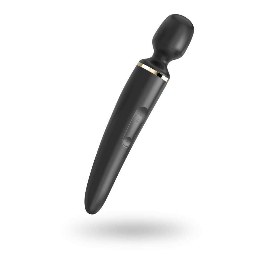 Вибромассажер Satisfyer Wand-er Woman (Black/Gold), водонепроницаемый, мощный, размер XXL