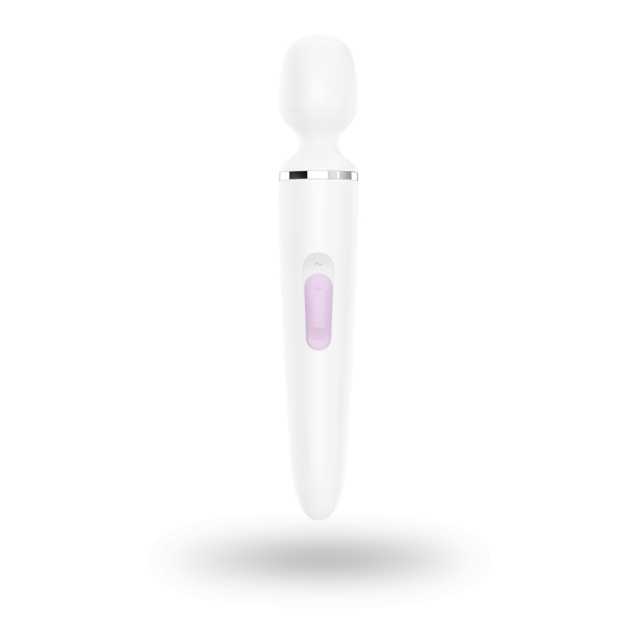 Вібромасажер Satisfyer Wand-er Woman (White/Chrome), водонепроникний, потужний, розмір XXL