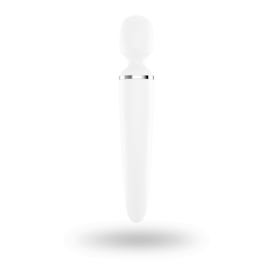 Вібромасажер Satisfyer Wand-er Woman (White/Chrome), водонепроникний, потужний, розмір XXL